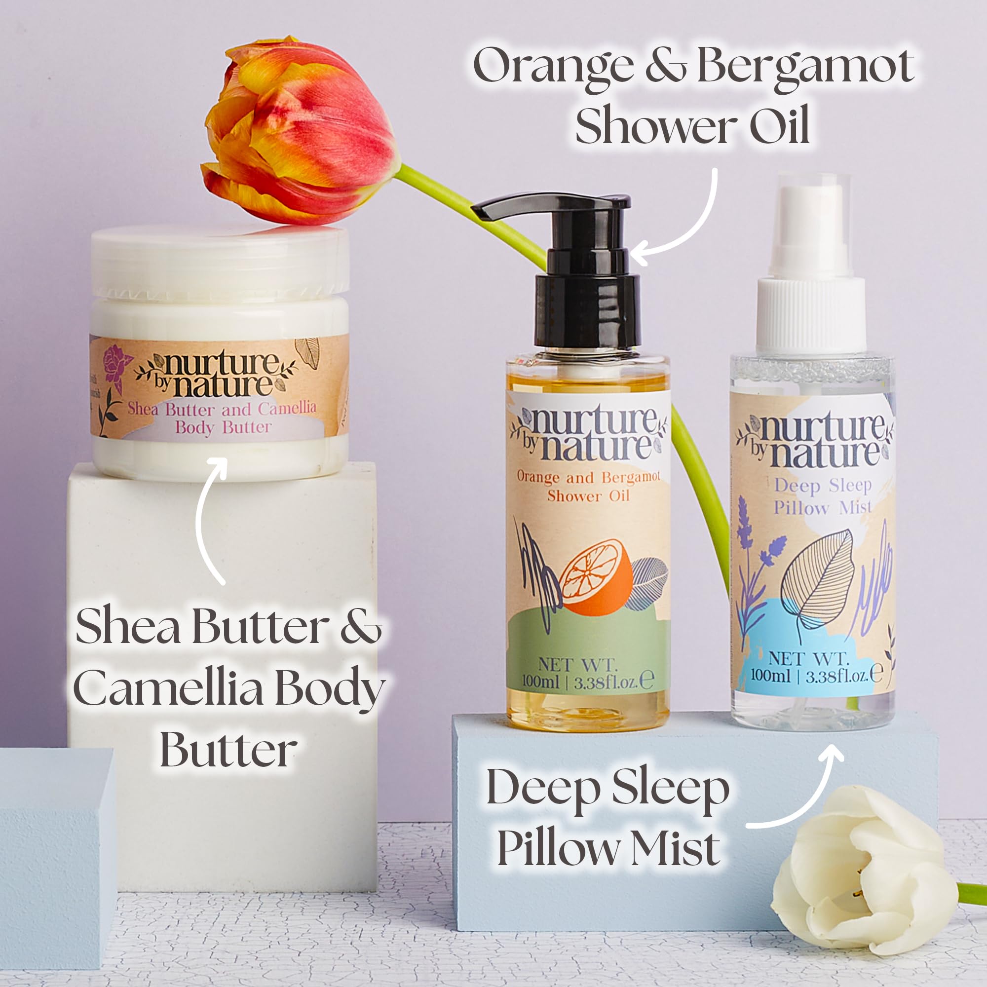 Nurture by Nature Relaxing Spa Gifts body-butter for nourished, silky skin.