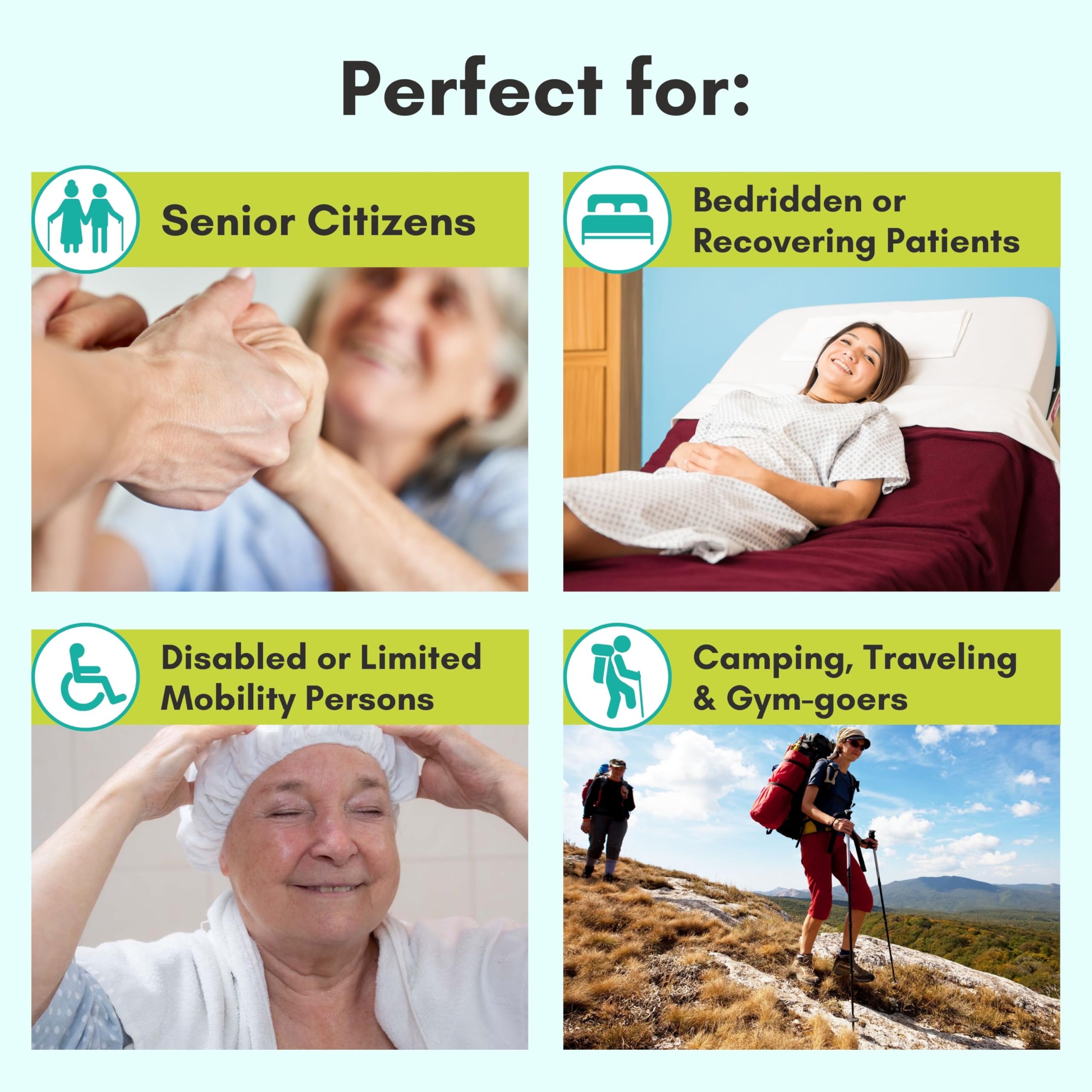 Nurture Valley in-bed-hair-wash-cap ideal for bedbound care and gentle cleansing