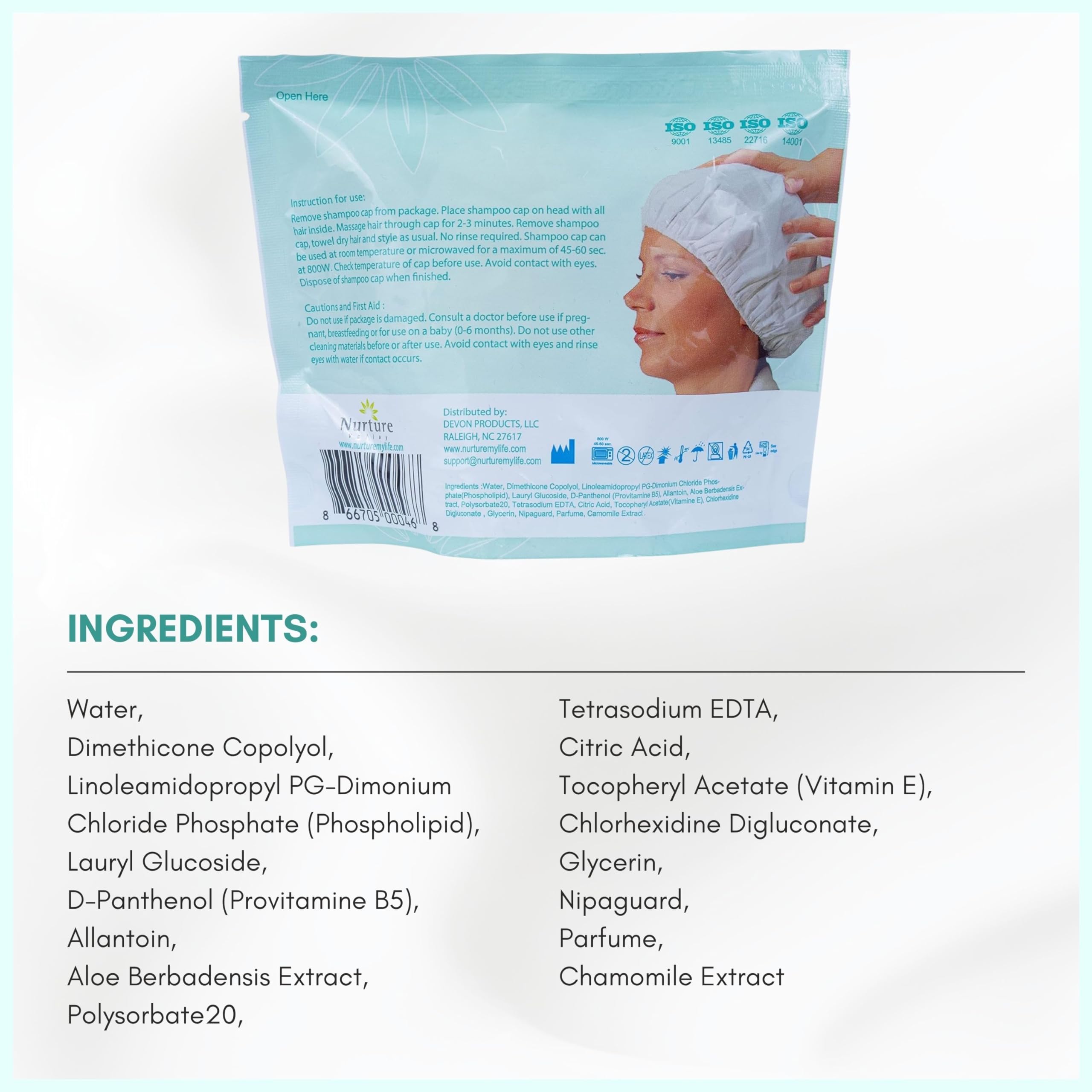 Nurture Valley latex-alcohol-free-shampoo-cap ensures safe use for sensitive individuals
