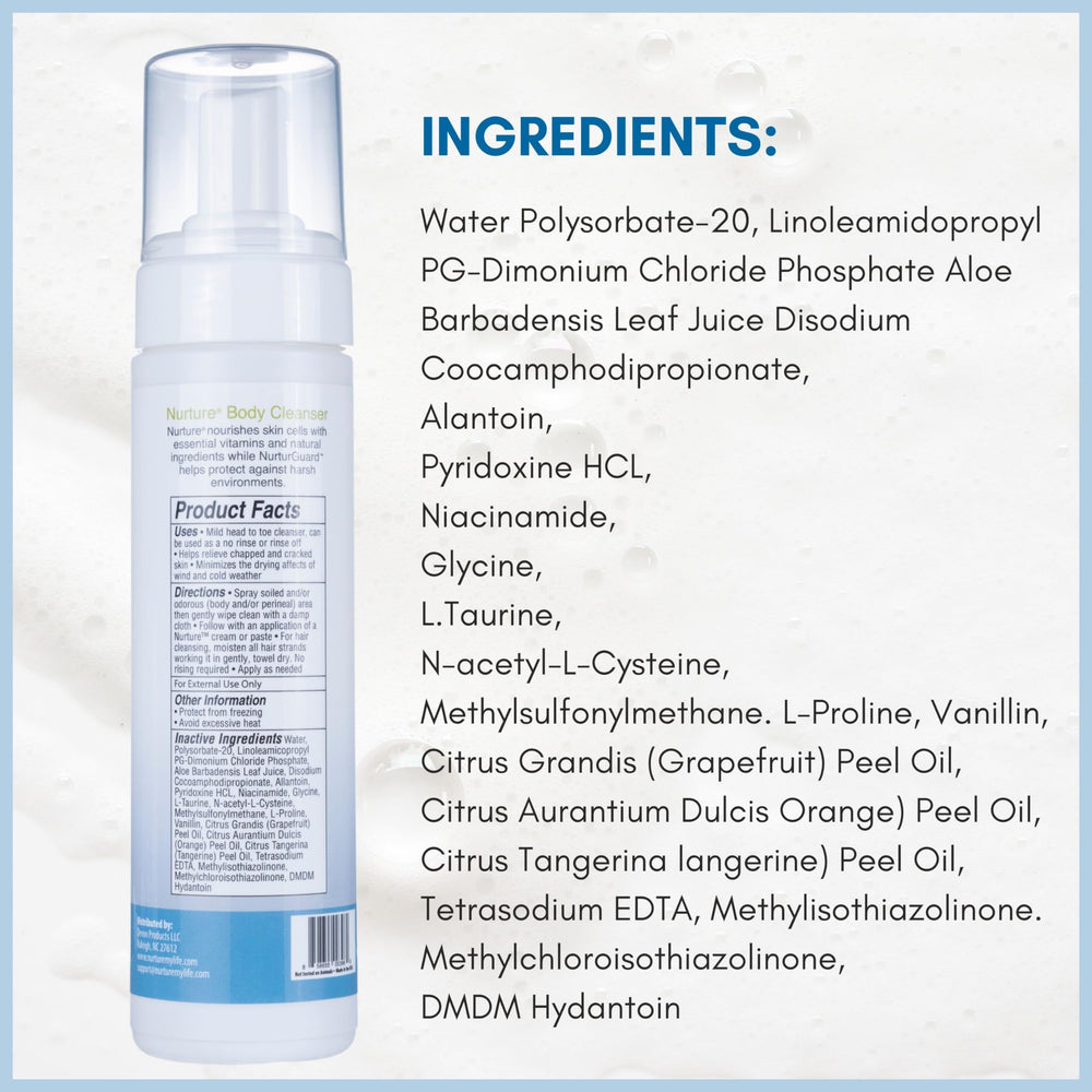 Nurture Valley perineal care cleanse supports odor-management hygiene