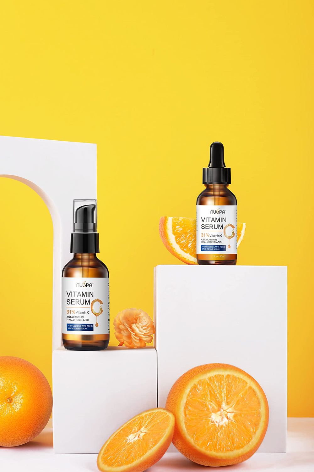 NUSPA Vitamin C Serum outer packaging conveys natural origins.