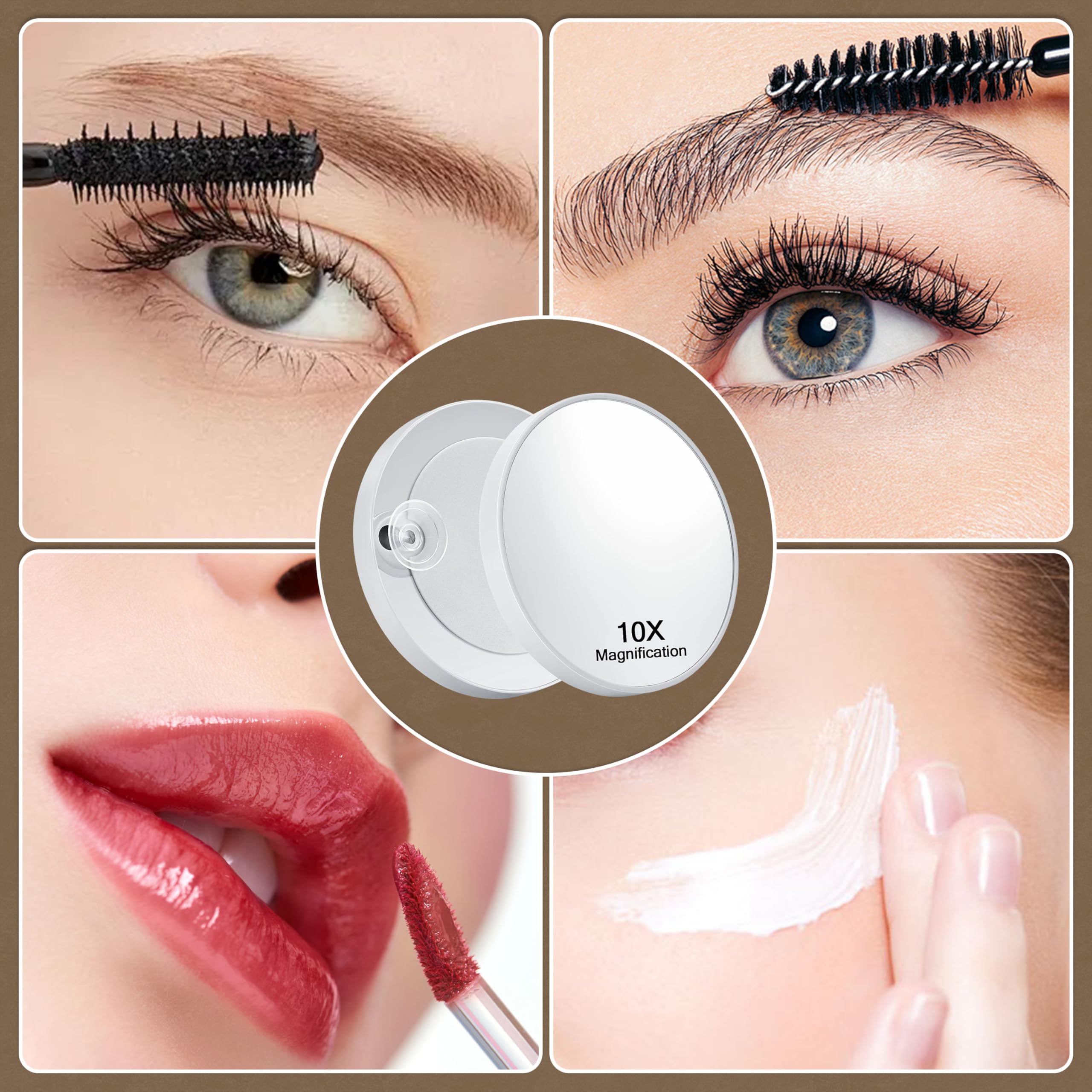 NUSVAN vanity mirror tilt-adjustable frame for full-face viewing.