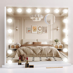 NUSVAN vanity mirror with lights: LED globe array for even, shadow-free makeup prep.