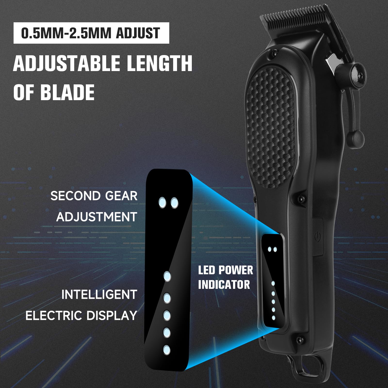 nutcore USB charging cordless power for on-the-go grooming.