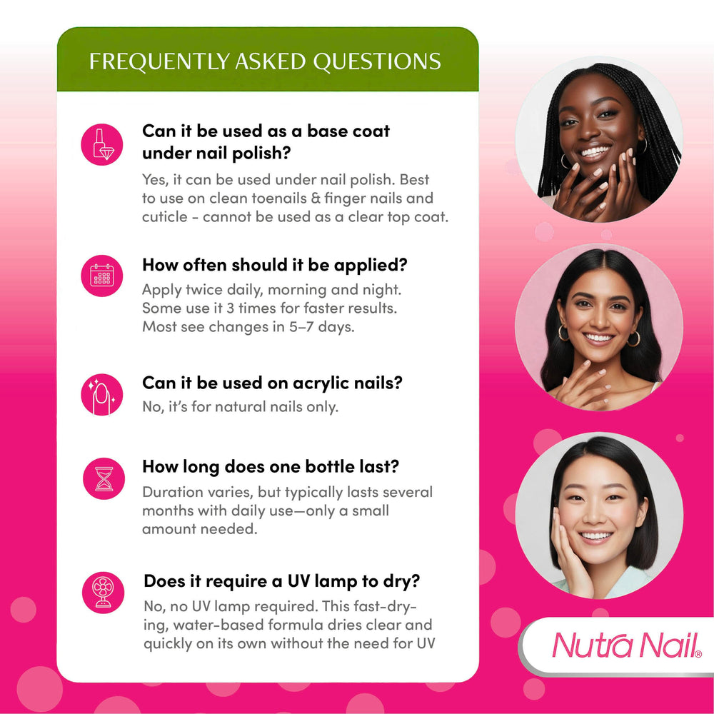 Nutra Nail nails after five days show improved strength and potential growth.