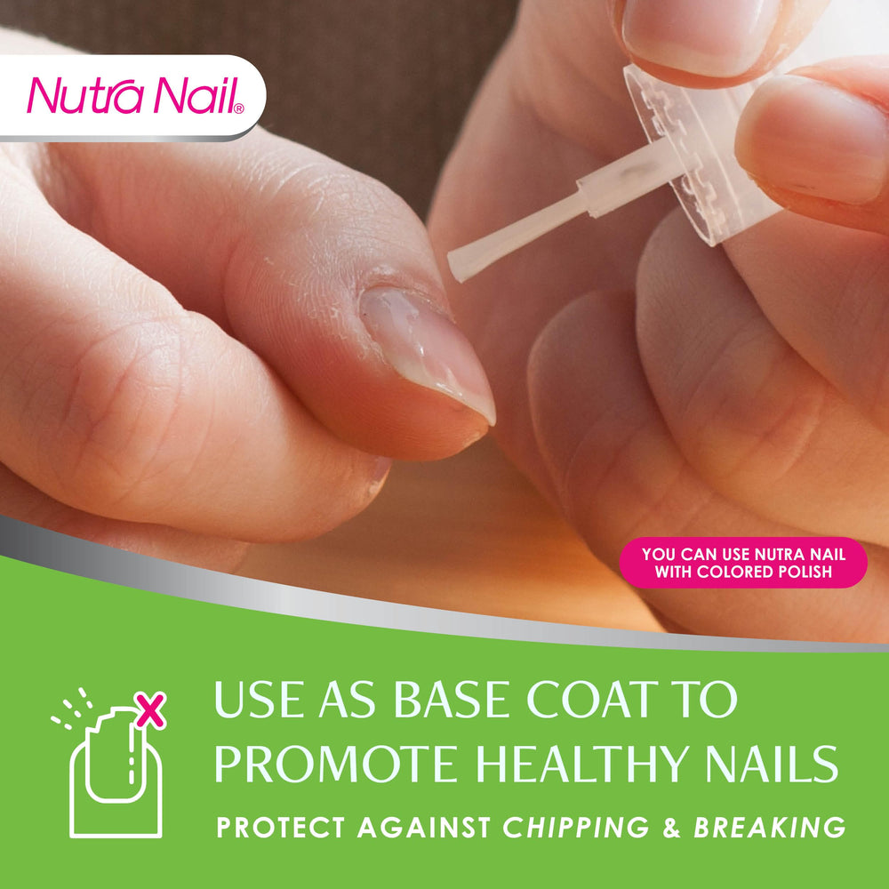 Nutra Nail nails before use reveal brittle nail condition.