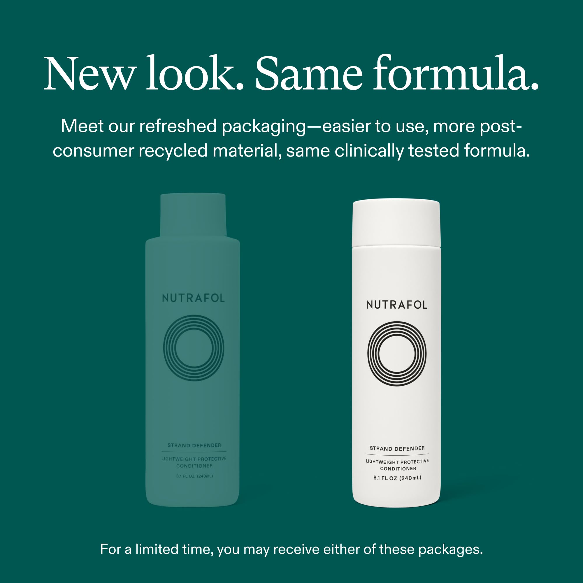 Nutrafol conditioner back label close-up highlighting ingredients and usage directions for informed users