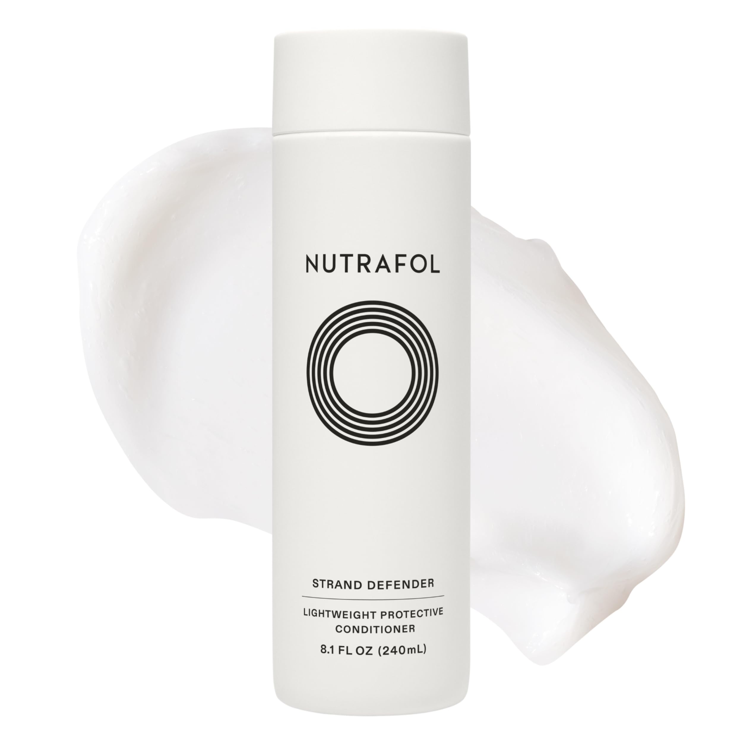 Nutrafol conditioner front packaging showing bottle and product name for easy identification and confidence