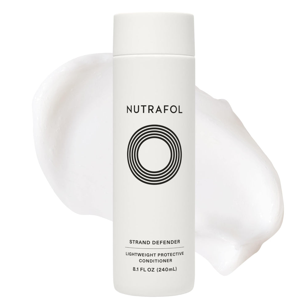 Nutrafol conditioner front packaging showing bottle and product name for easy identification and confidence