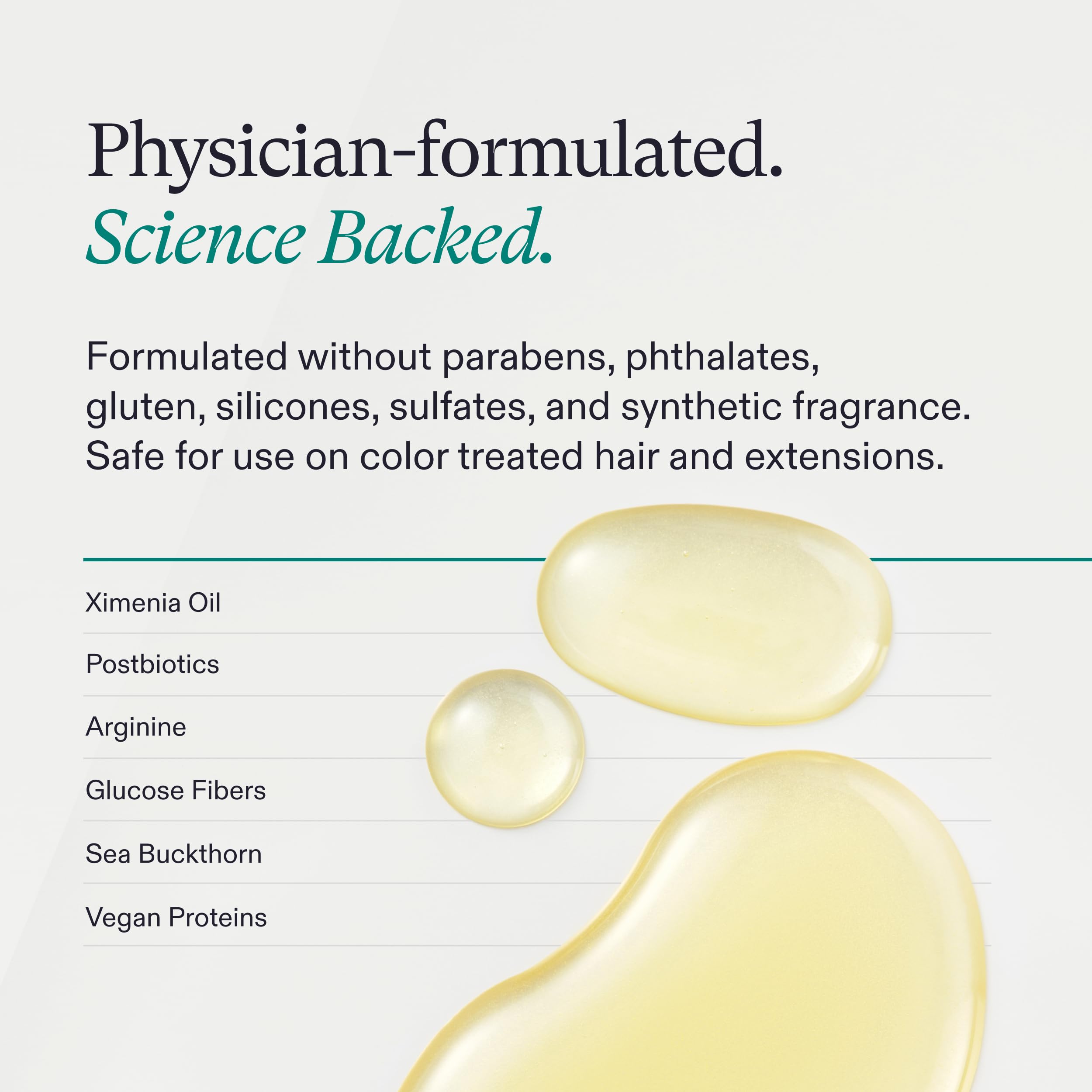 Nutrafol conditioner applied in shower to demonstrate everyday use and quick rinsing benefit