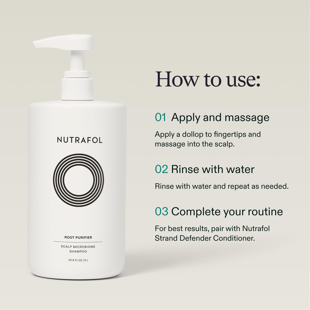 Nutrafol before and after hair volume comparison showing fuller-looking hair
