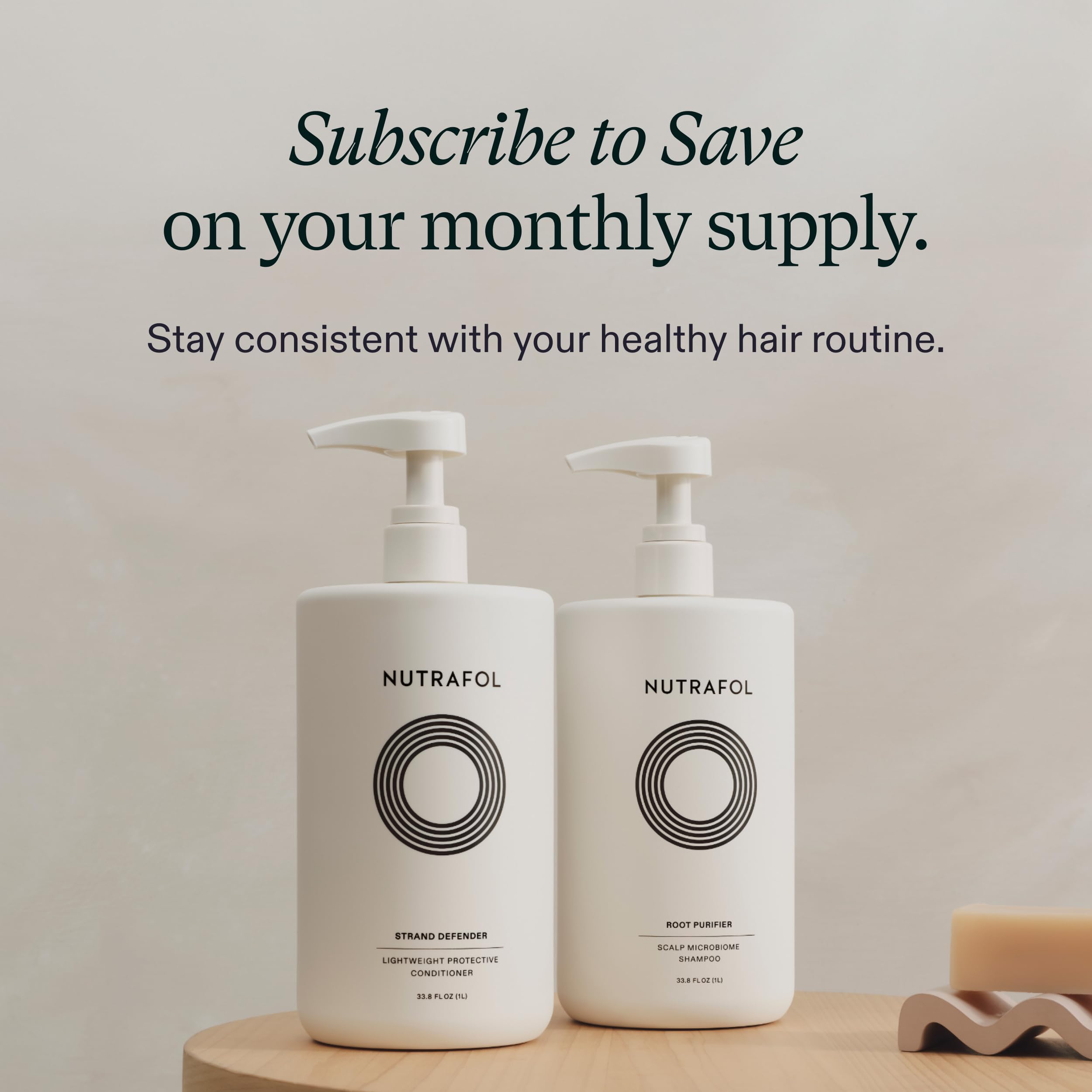 Nutrafol product label close-up highlighting vegan proteins and prebiotics