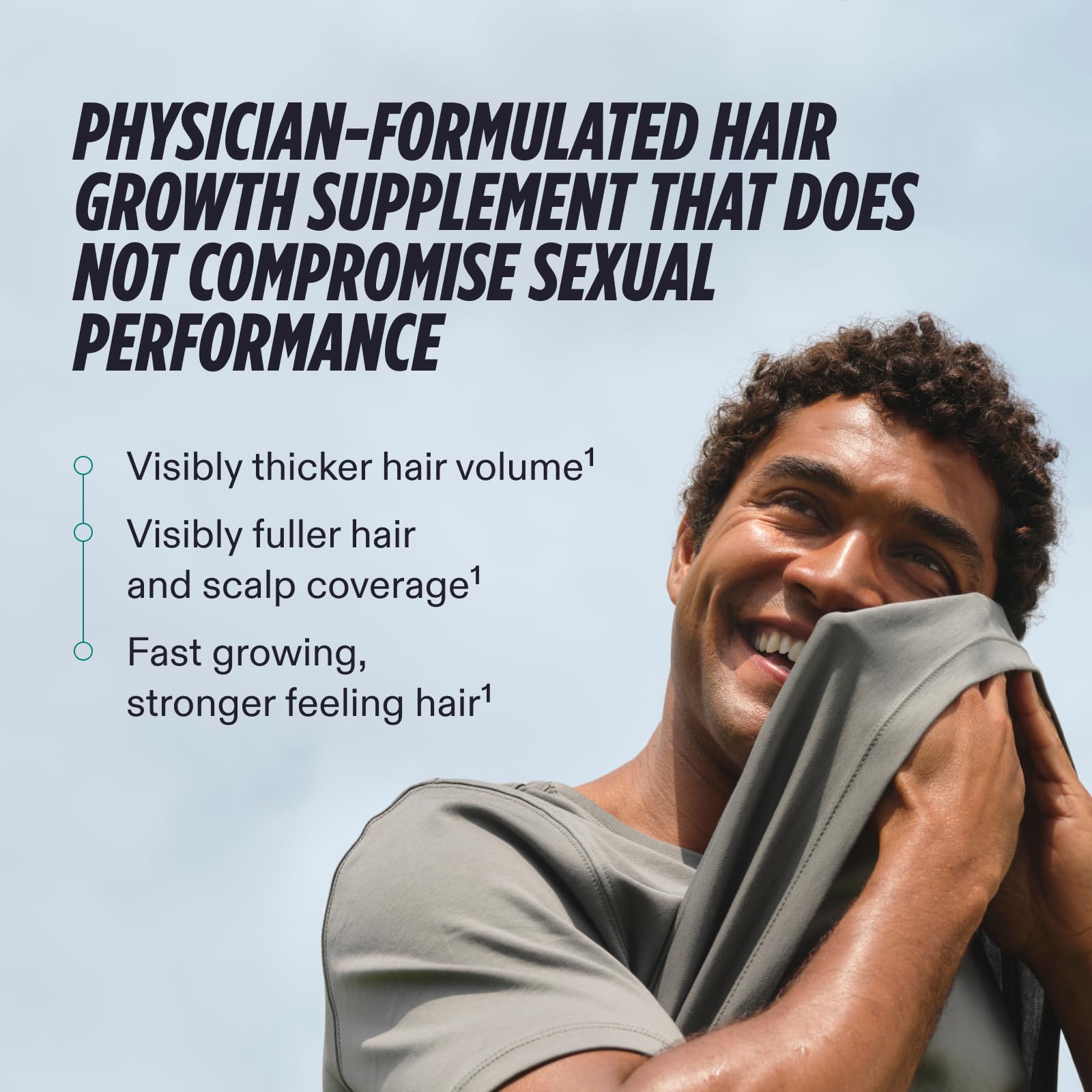 Pile of Nutrafol capsules showing texture and easy-daily dosing benefit