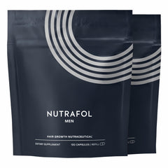Nutrafol front packaging showing brand and two-month refill supply benefit