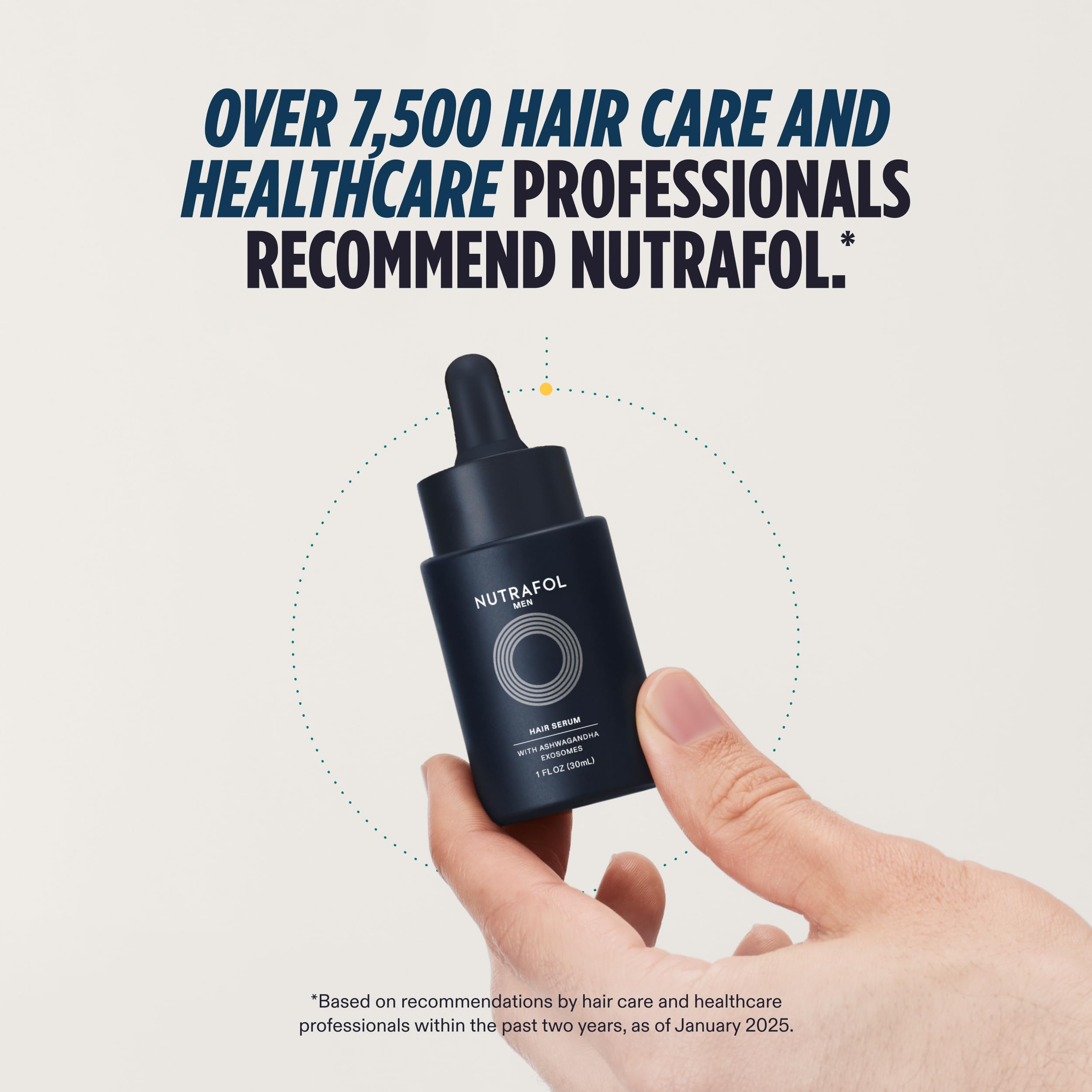 Nutrafol dispensing close-up of nozzle delivering precise serum dose for targeted application