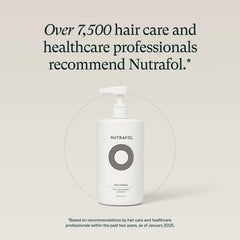 Nutrafol pump applicator dispensing shampoo for easy controlled use