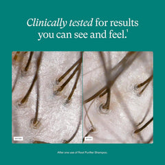 Nutrafol creamy lather texture demonstrating gentle cleansing benefit