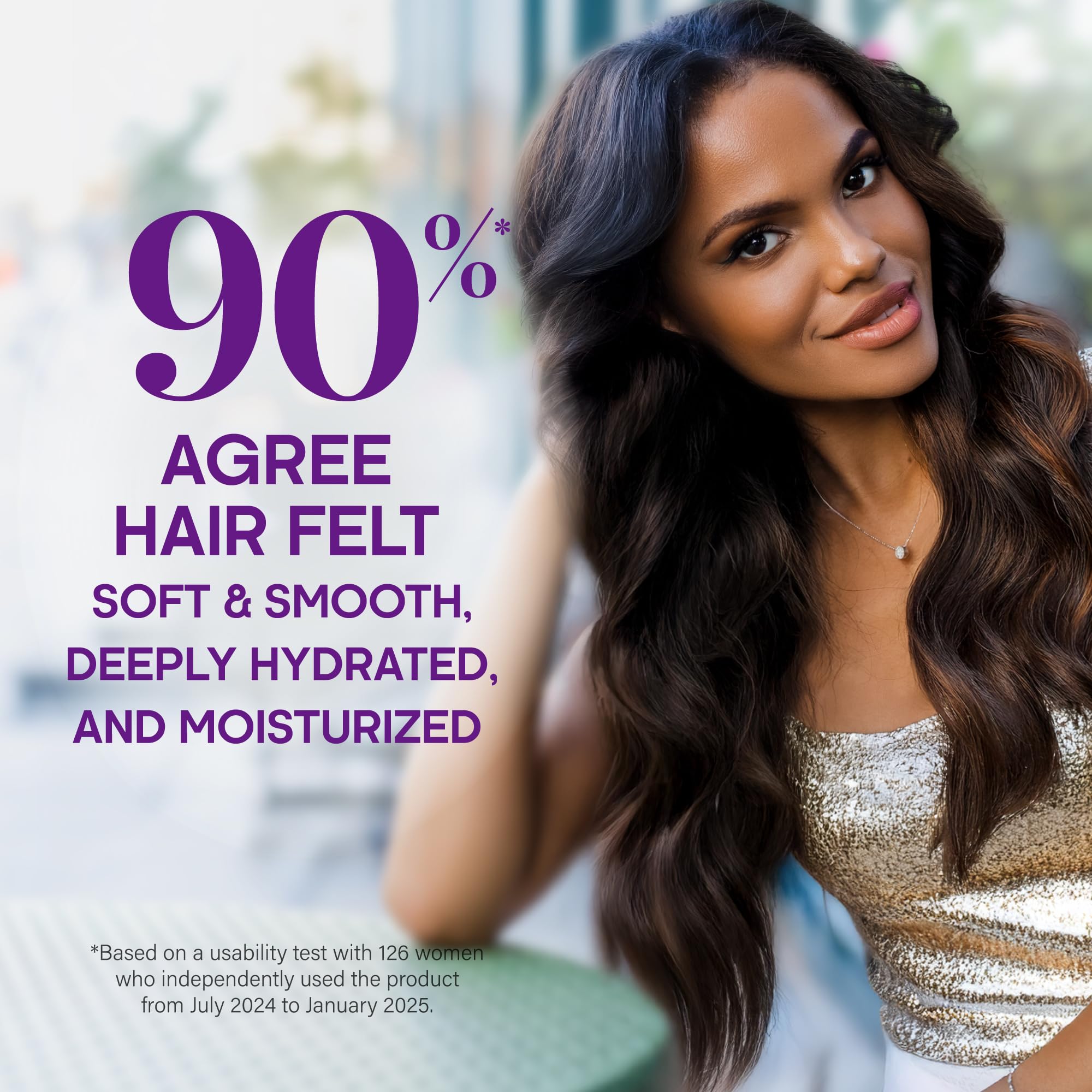 NutraHarmony Hydrating Hair Mask after use reveals enhanced shine and softness.