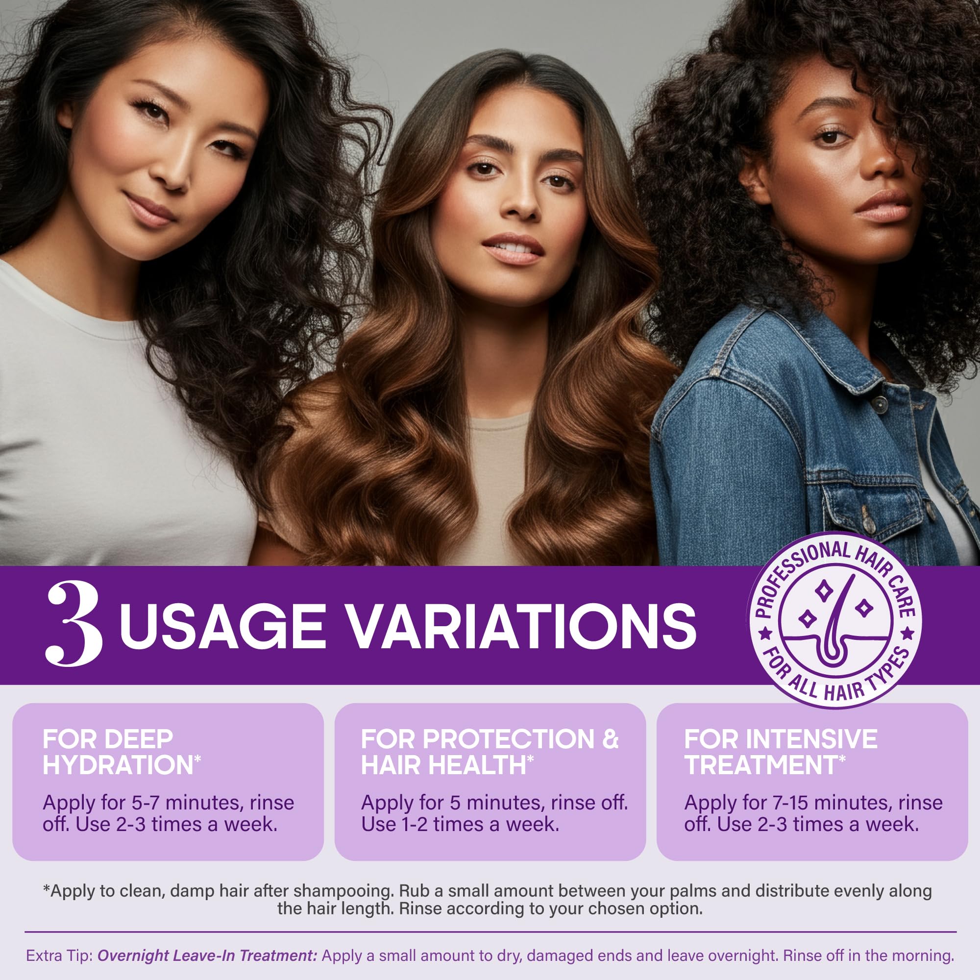 NutraHarmony Hydrating Hair Mask on color-treated hair providing color-safe conditioning.