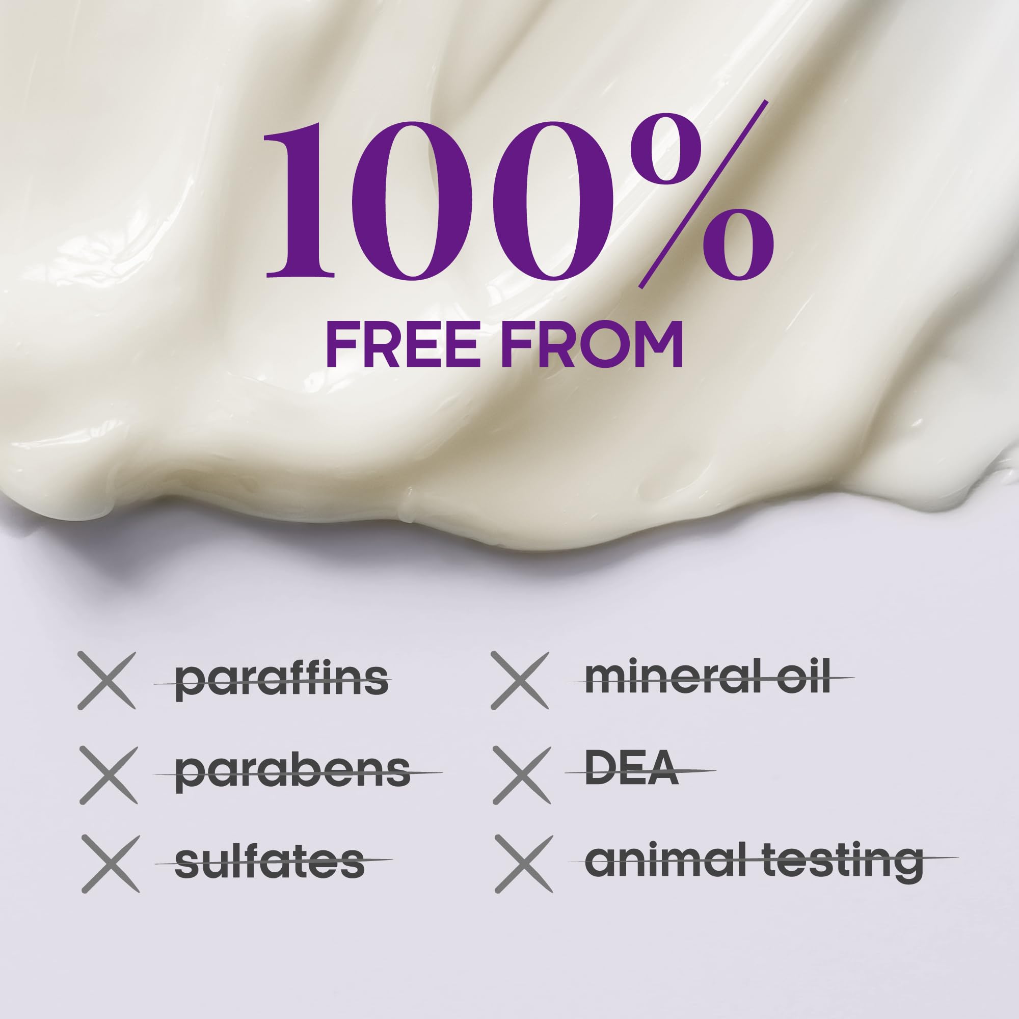 NutraHarmony Hydrating Hair Mask ingredients panel highlighting keratin, biotin, collagen for stronger strands.