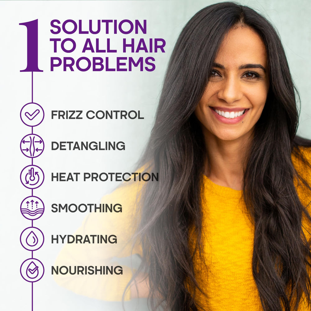 NUTRAHARMONY hair serum application on wet hair for leave-in use