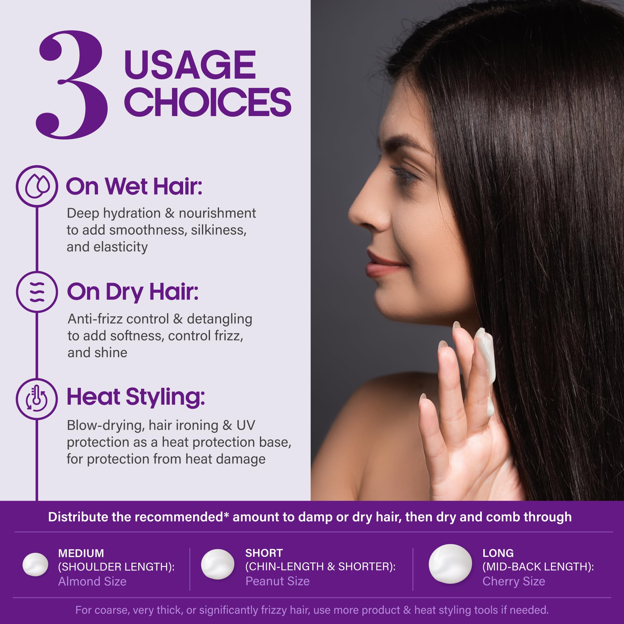 NUTRAHARMONY hair serum closeup highlighting shine and smoothness