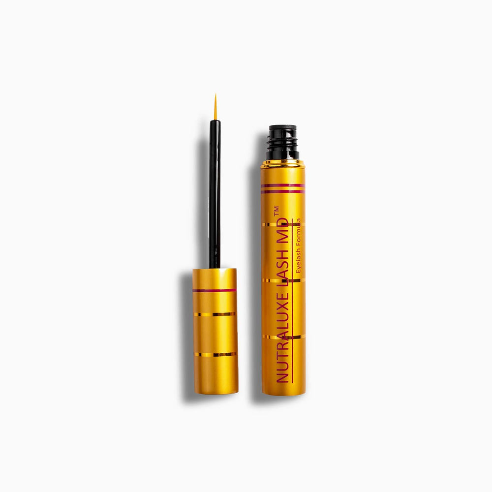 NutraLuxe Md Lash Enhancer bottle shows compact 1.5ml size for daily lash care.