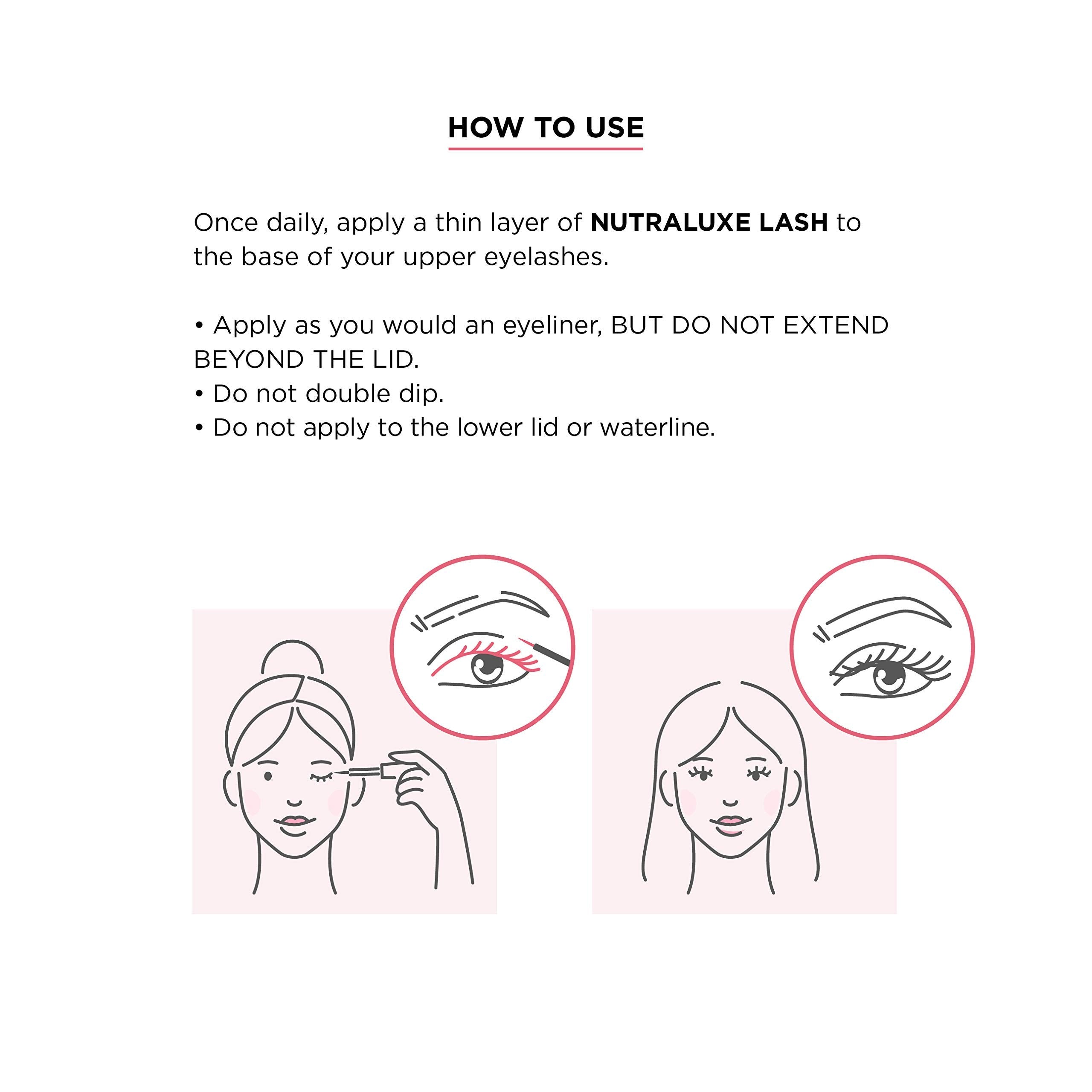 NutraLuxe Md Lash Enhancer closeup bristles target lash roots.