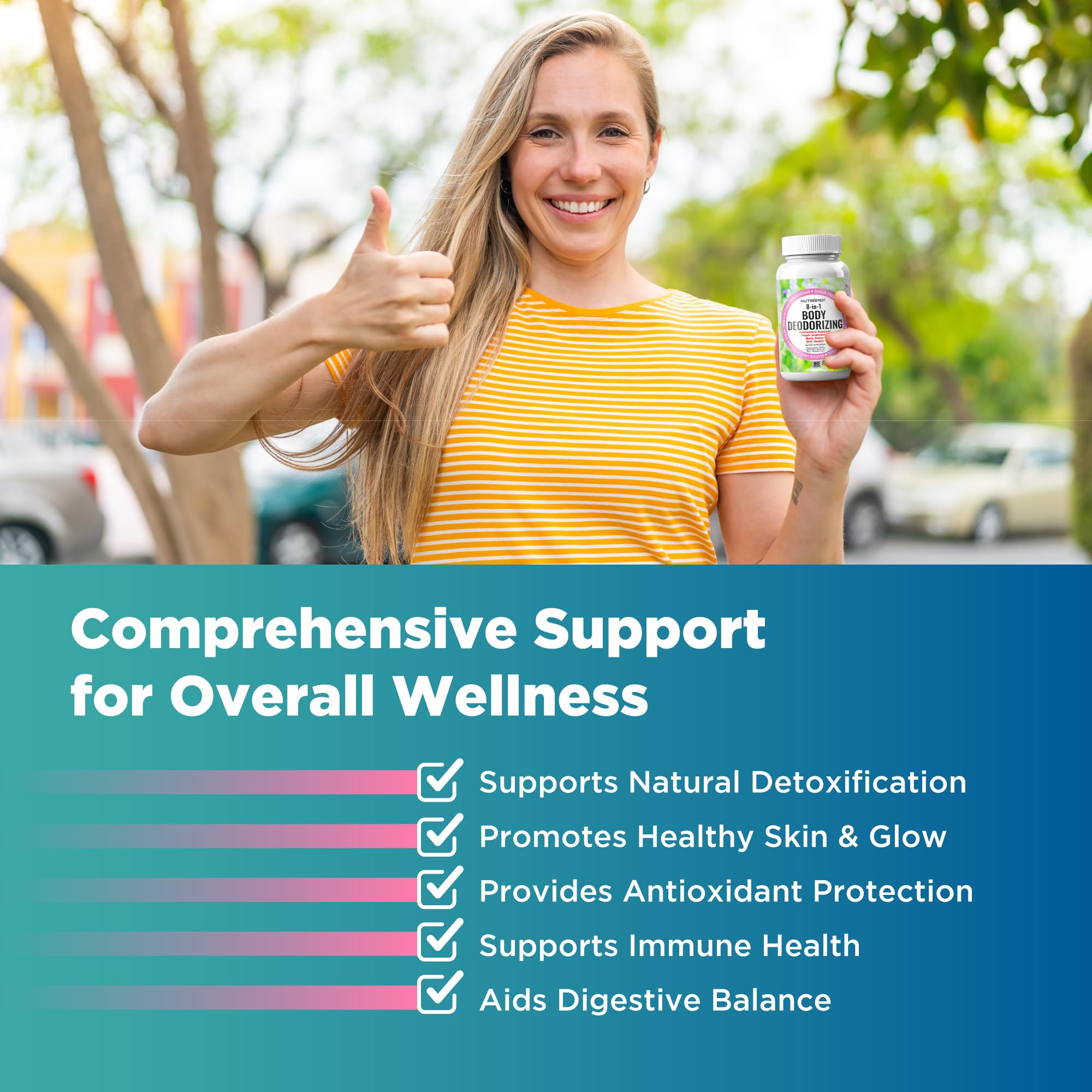 NutraPep capsules aiding digestion for overall freshness and comfort.