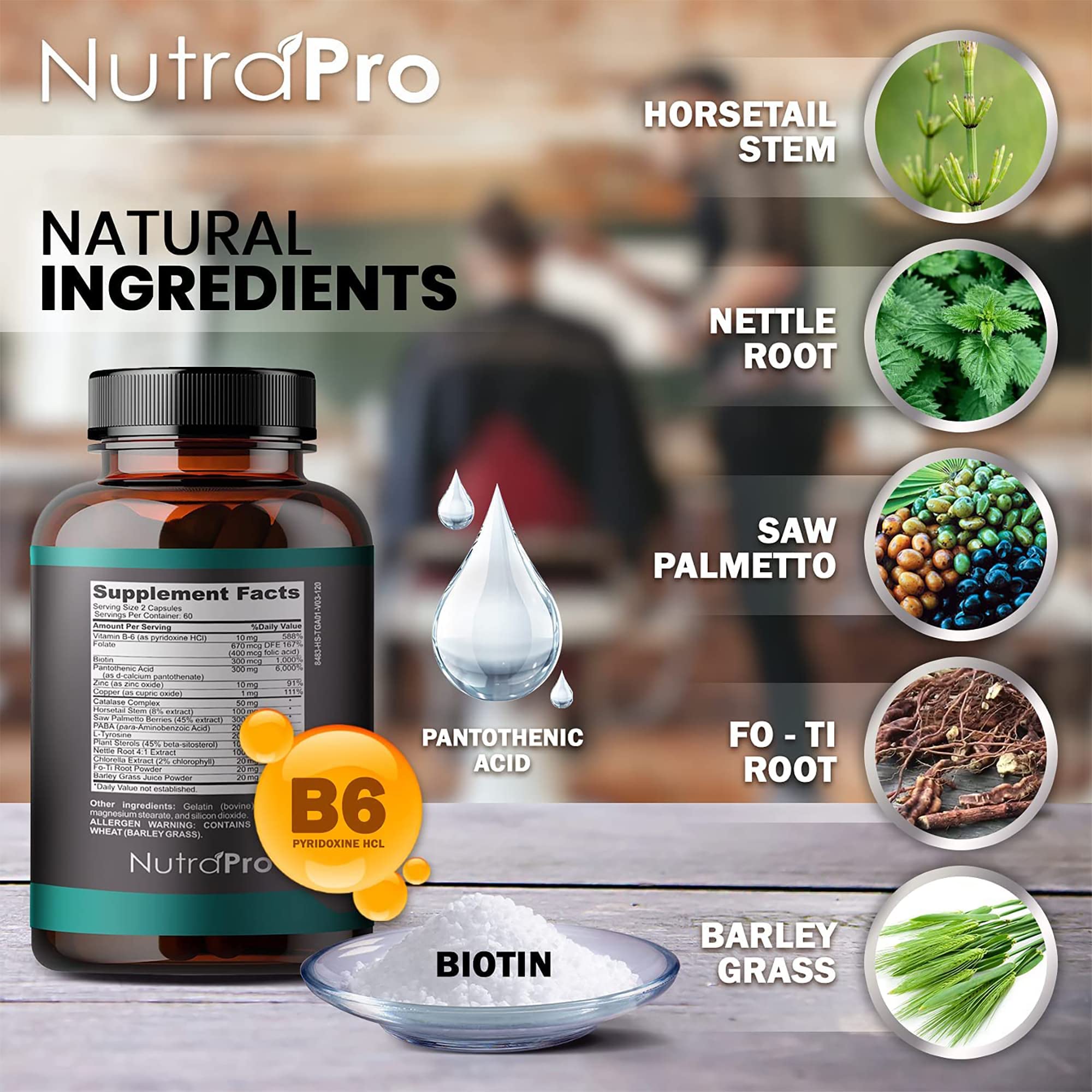 NutraPro nails-skin visual connects hair vitamins to overall beauty and vitality.