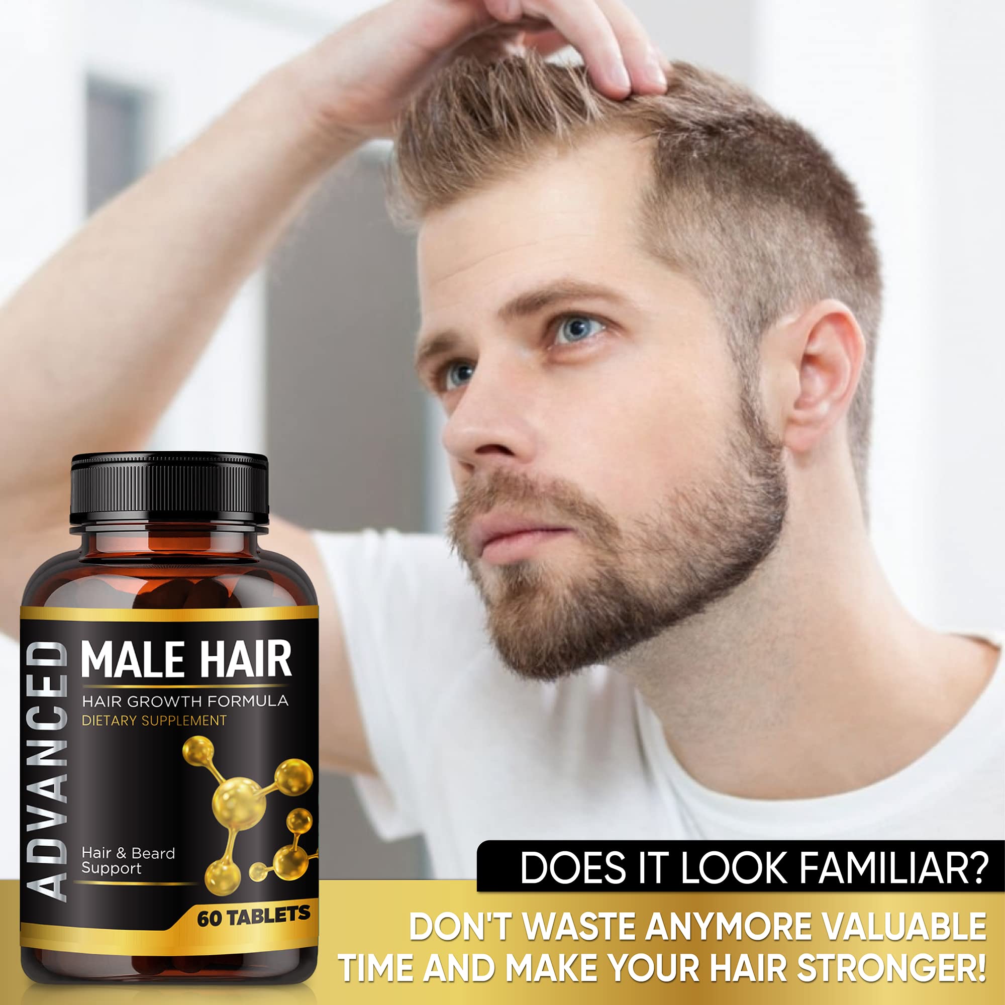 NutraPro Hair Growth Vitamins in use during morning routine for thinning hair.
