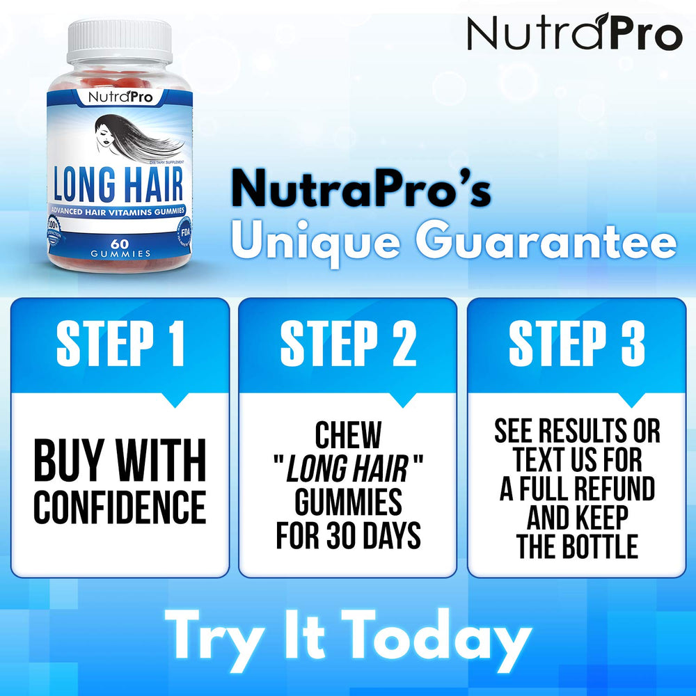 NutraPro Long Hair Gummies cherry-flavored bite supports consistent use