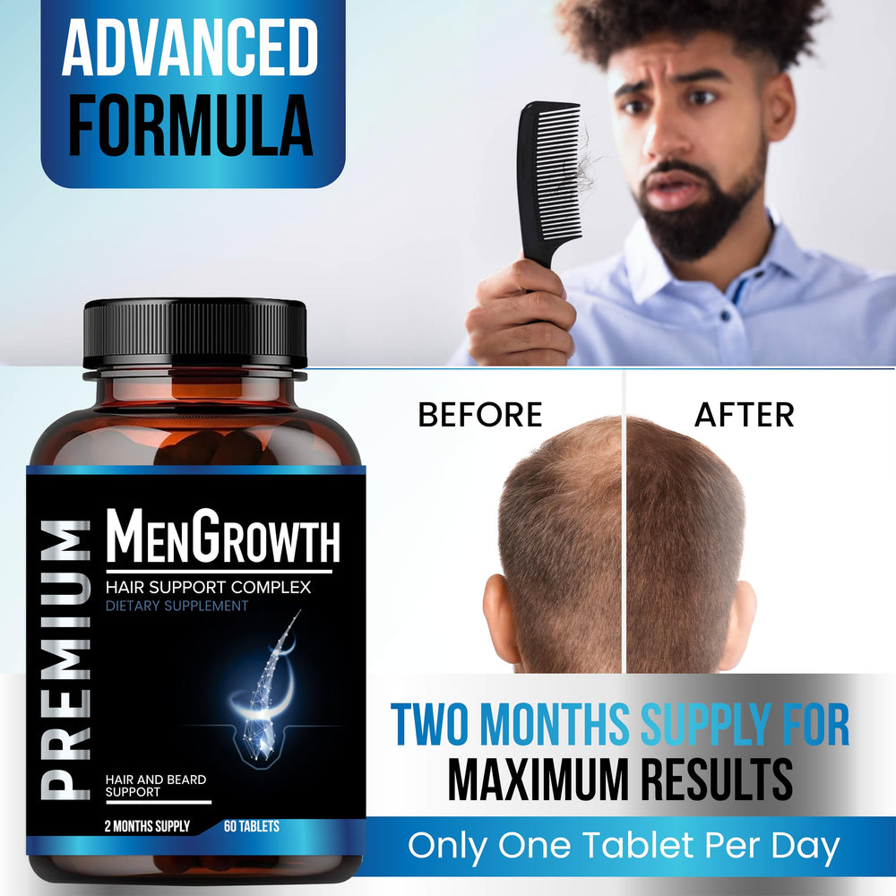 NutraPro MenGrowth daily dose pack illustrating one tablet a day routine