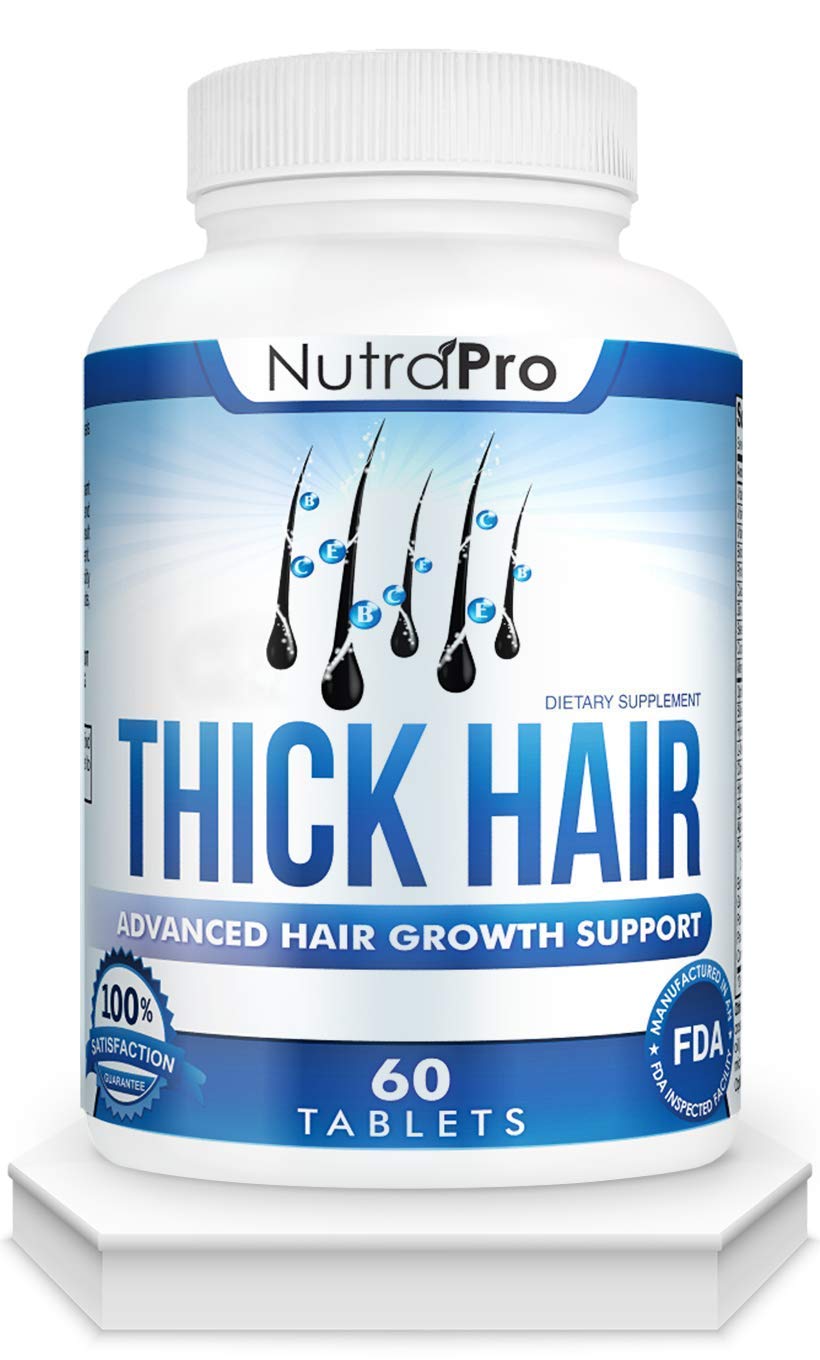 NutraPro Thick Hair Growth bottle ready for daily hair support.