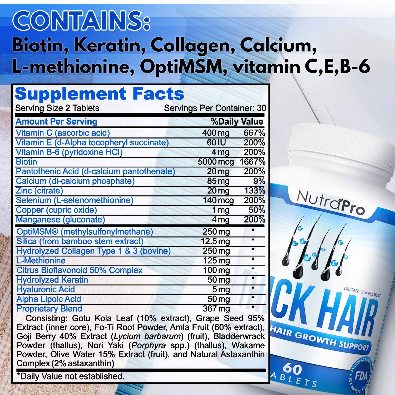 NutraPro Thick Hair Growth in routine setting emphasizing consistent use.