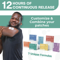 NUTRI-PATCH Energy B12 Complex closeup label highlighting clean ingredients
