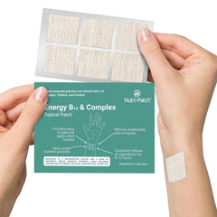 NUTRI-PATCH Energy B12 Complex pack front for on-the-go wellness with 30-count design