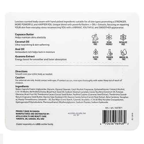 Nutrius Brazilian Body Butter texture swatch highlights luxurious smoothness and moisture sealing.