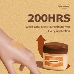Hand applying Nutseline balm demonstrates easy absorption and soothing feel.