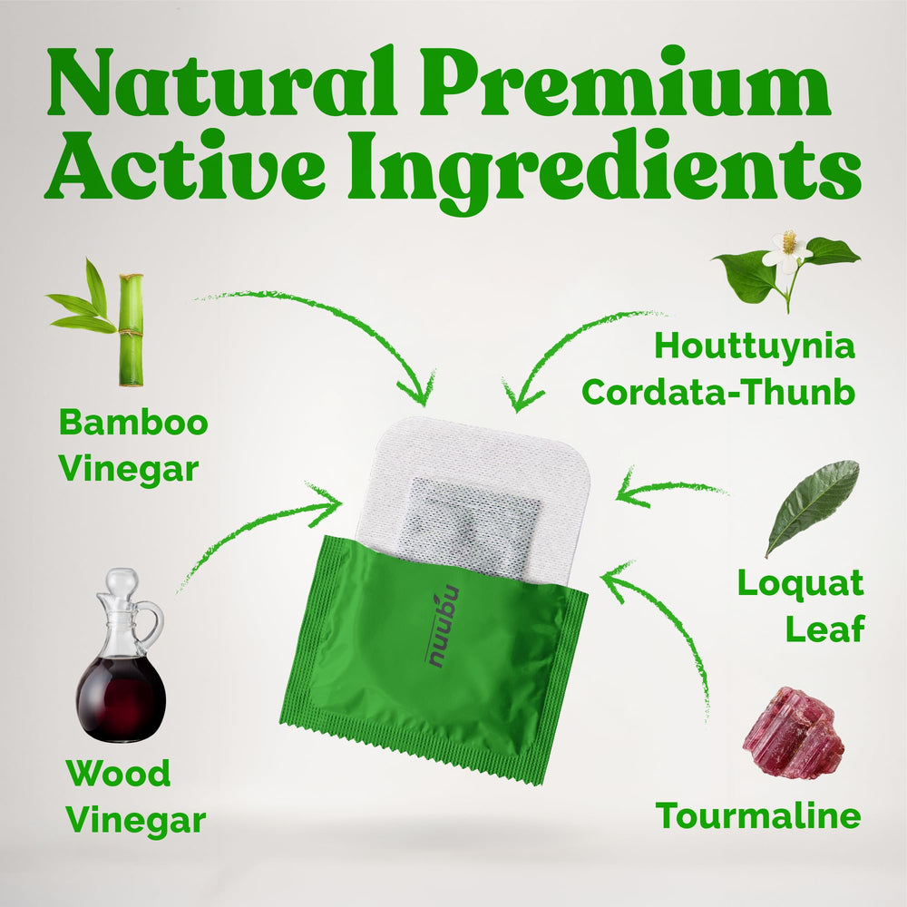 Nuubu bamboo vinegar detail highlights natural ingredients for gentle foot care