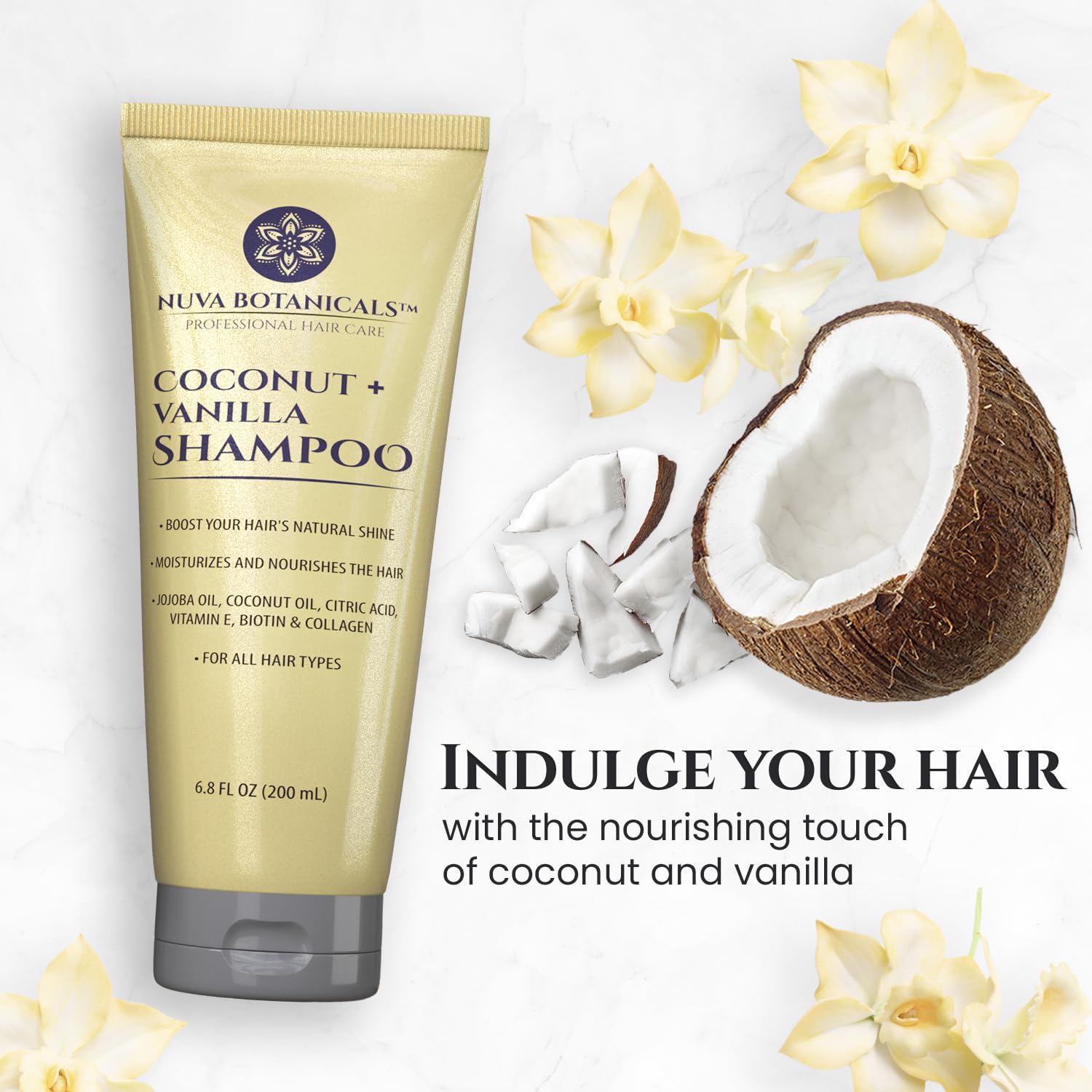 Nuva Botanicals set de cuidado capilar, hidratación y nutrición para todo tipo de cabello.