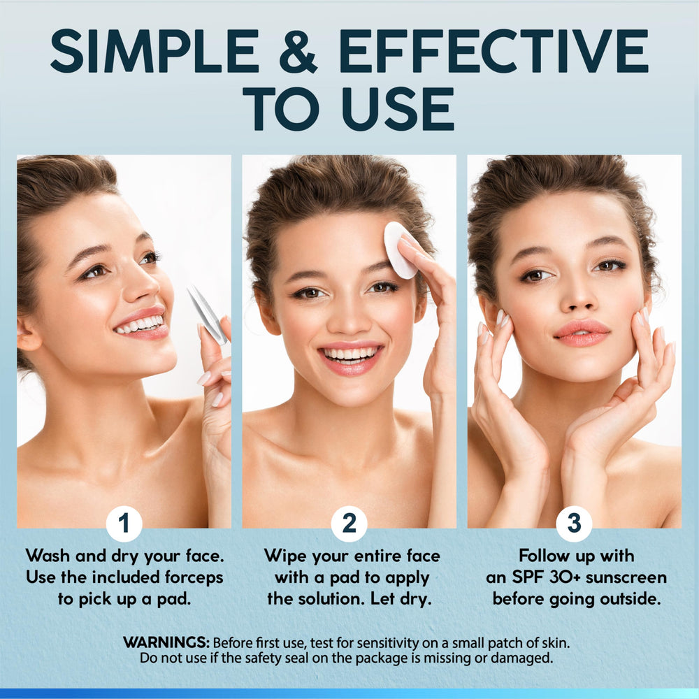NUVADERMIS glycolic peel pads improve skin texture and reveal smoother glow