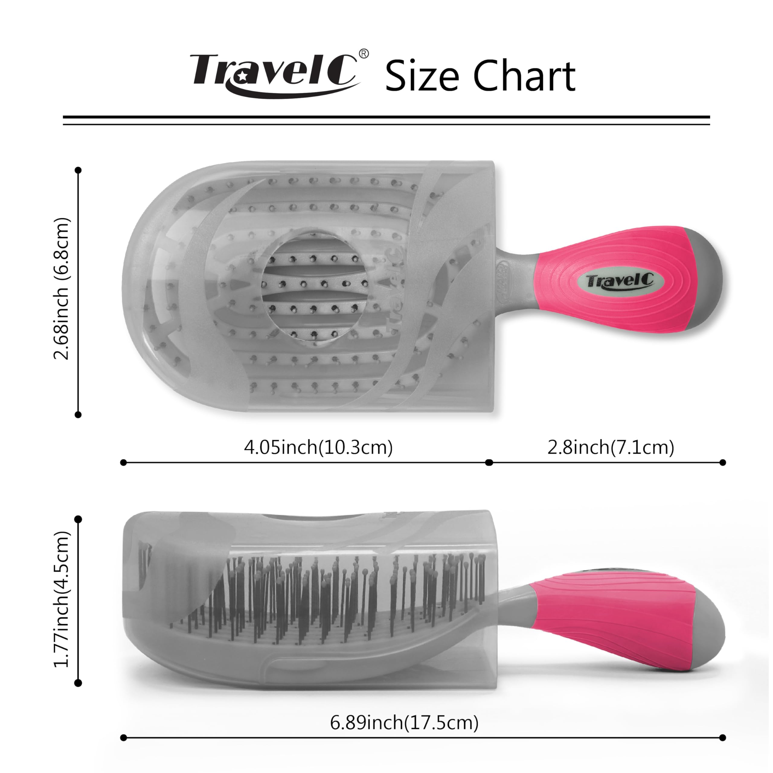 Curved vented design on NuWay 4Hair enables gentle airflow for detangling.