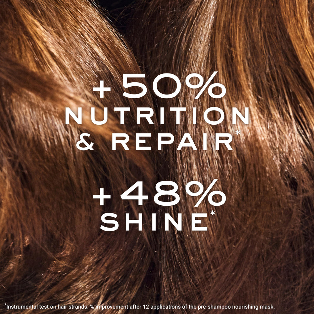 Nuxe pre-shampoo mask on wet hair demonstrates prepping for cleansing