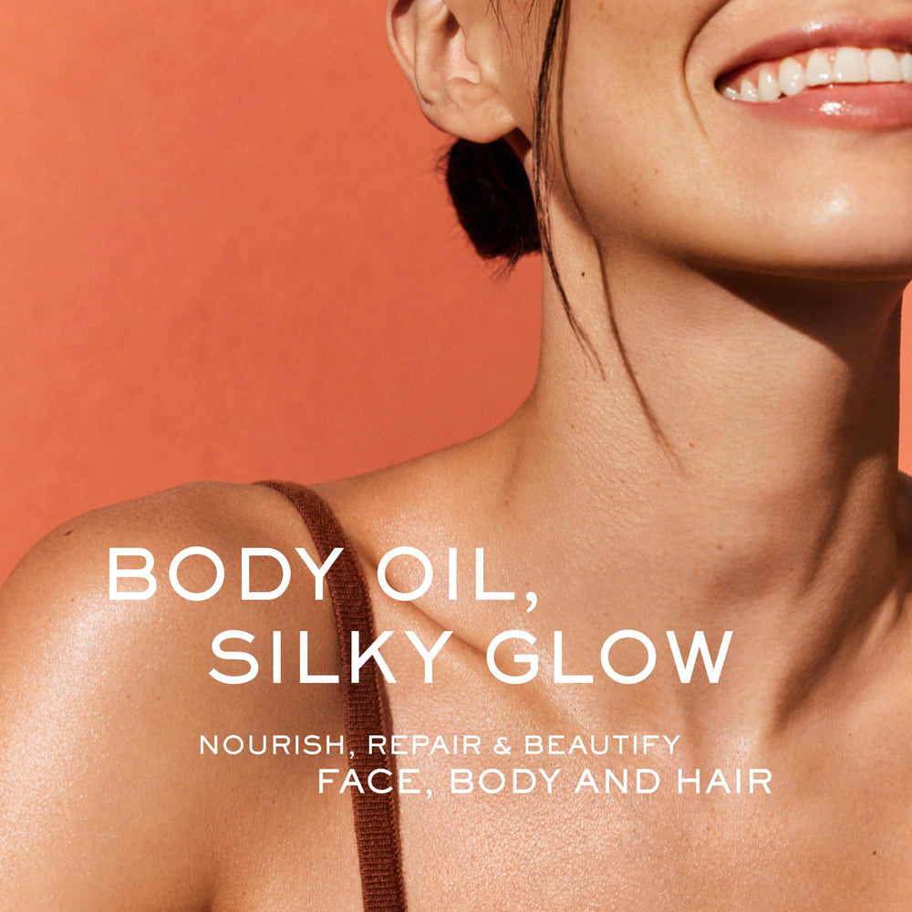 Nuxe Huile Prodigieuse with seven botanical oils promotes lightweight hydration.