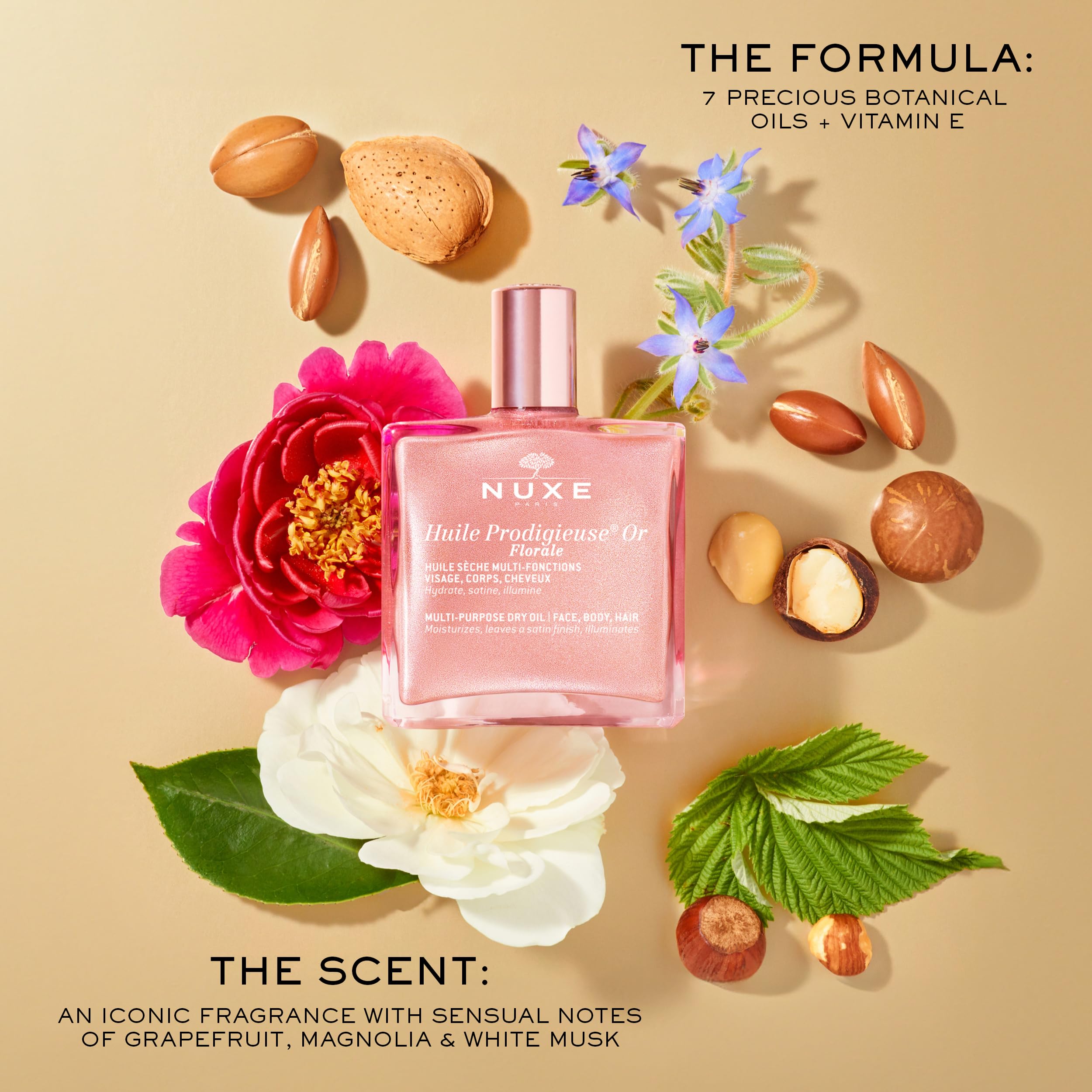 Nuxe Huile Prodigieuse Florale texture quickly absorbs for smooth skin.