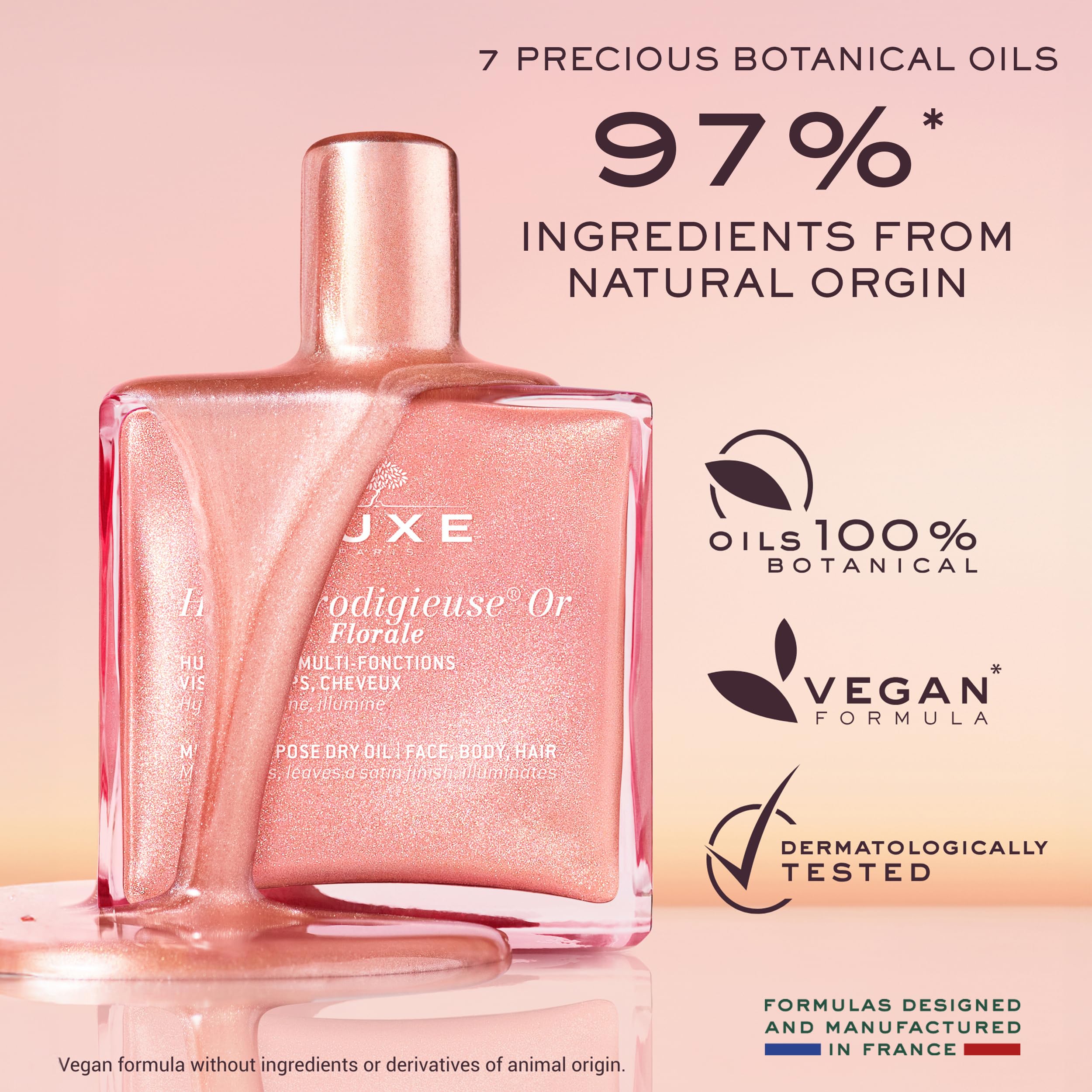 Nuxe Huile Prodigieuse Florale on hair adds natural shine.