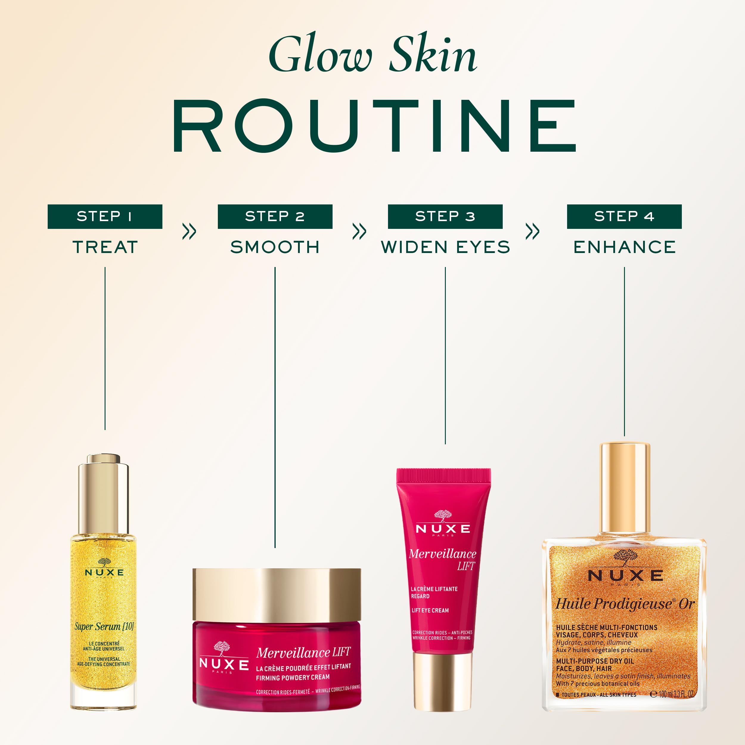Nuxe Huile Prodigieuse Shimmer vegan-friendly and cruelty-free formula shown.