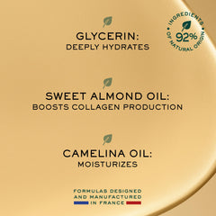 Nuxe Prodigieux lotion natural origin ingredients closeup label