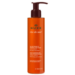 Nuxe Reve de Miel cleanser bottle offers gentle cleansing for sensitive skin.